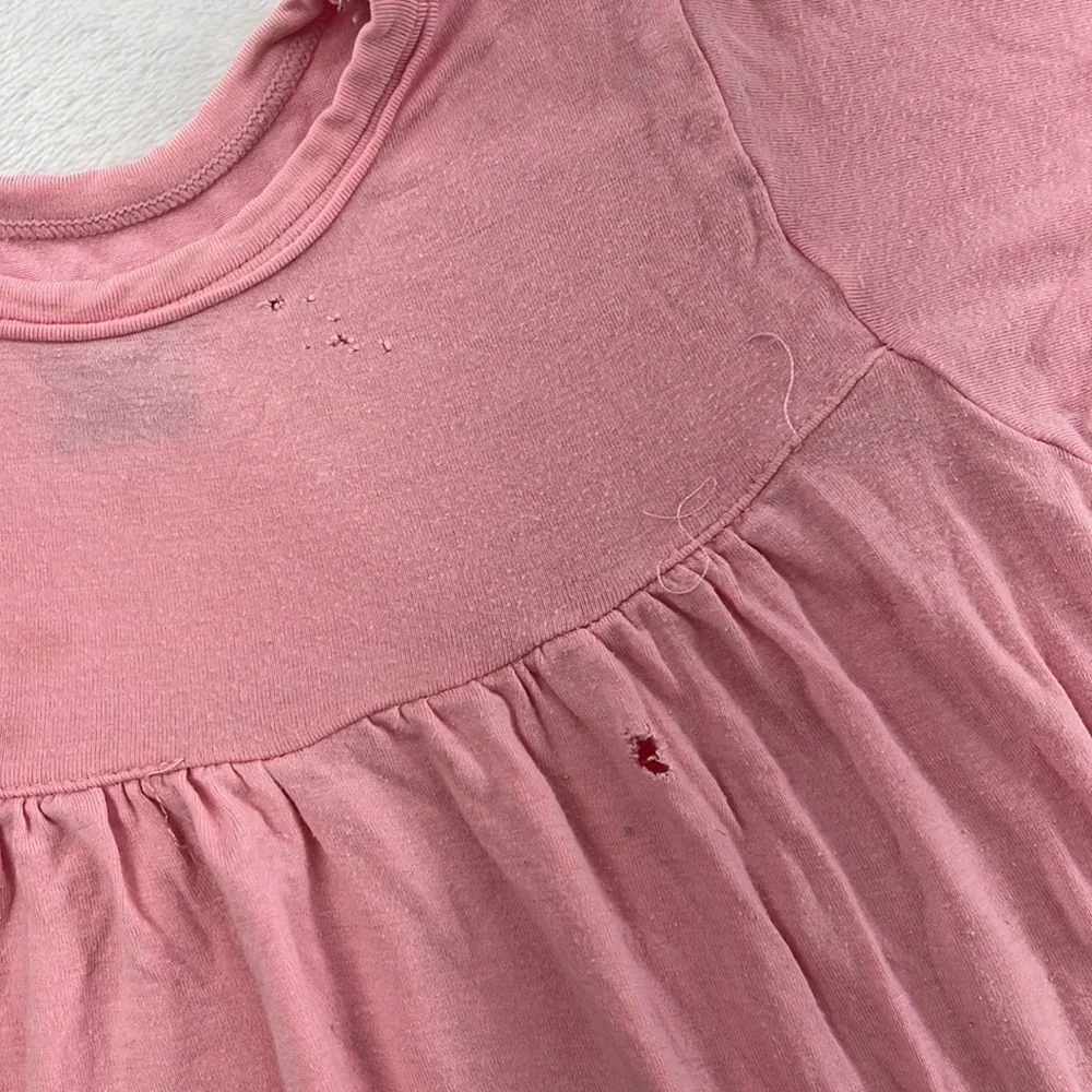 PLAY Kickee Pants 3T Bamboo Pink‎ Ruffle Short Sleeve Swing Dress